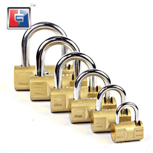 30 35 36 38 40 mm d shaped anti cut outside use padlock locks multiple door security d-shaped solid brass padlock